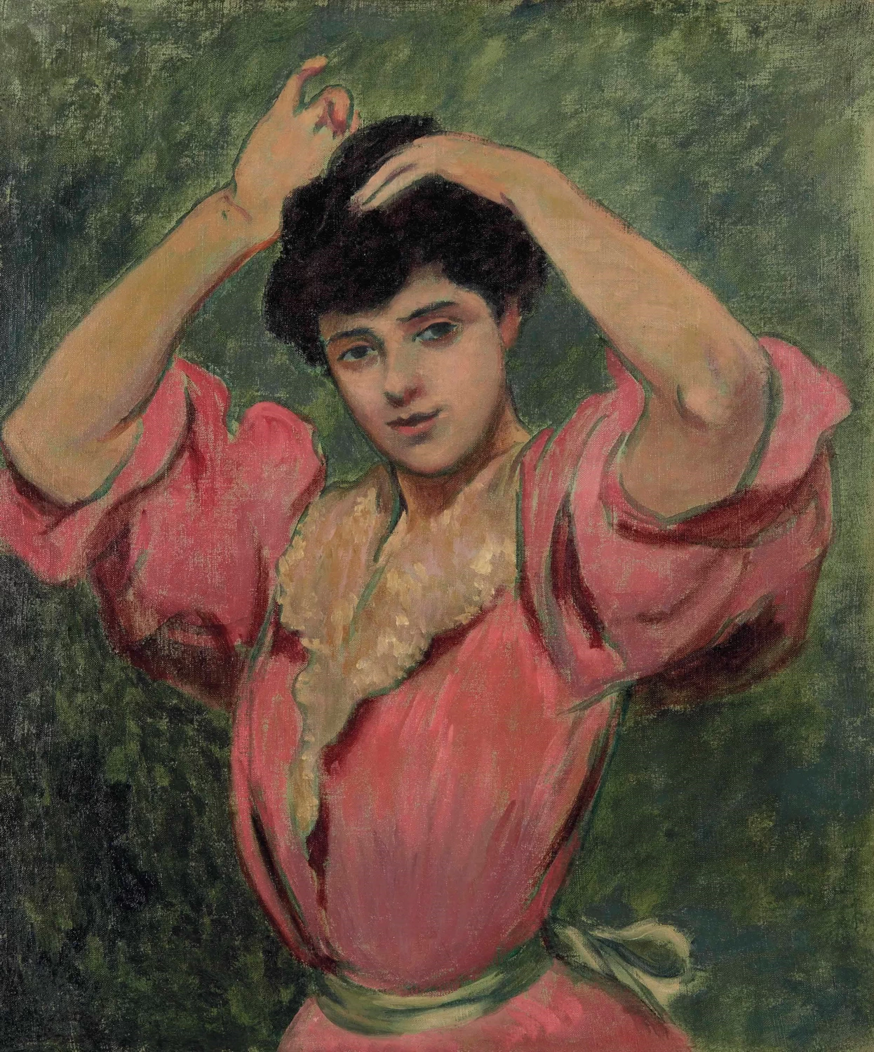 Donna che si pettina